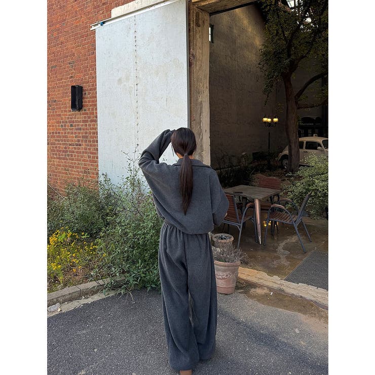 ジップ付きトップスワイドパンツセットアップ | Ulysses | 詳細画像6 
