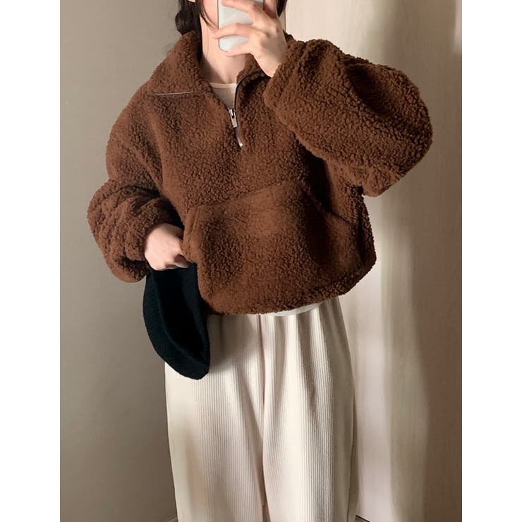 ブラウン | 羊羔毛ショートジャケット | Ulysses