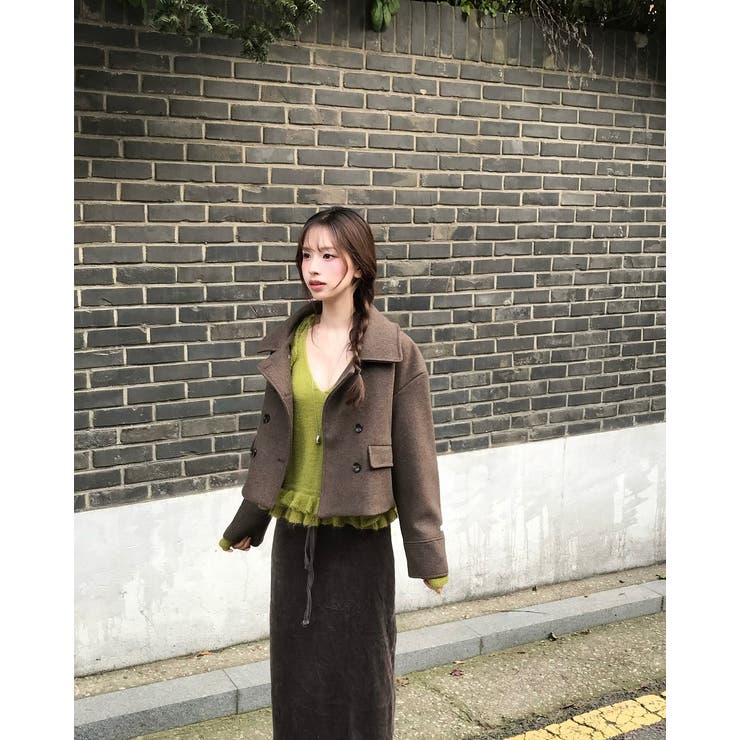 襟付きダブルブレストショートメルトンジャケット | Ulysses | 詳細画像2 