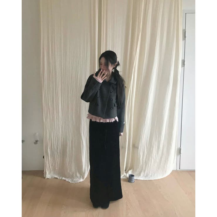 襟付きダブルブレストショートメルトンジャケット | Ulysses | 詳細画像4 