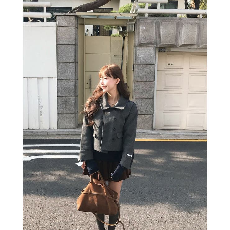 襟付きダブルブレストショートメルトンジャケット | Ulysses | 詳細画像5 