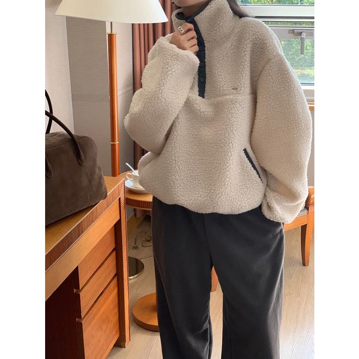 スワンネック羊羔毛ジャケット | Ulysses | 詳細画像5 