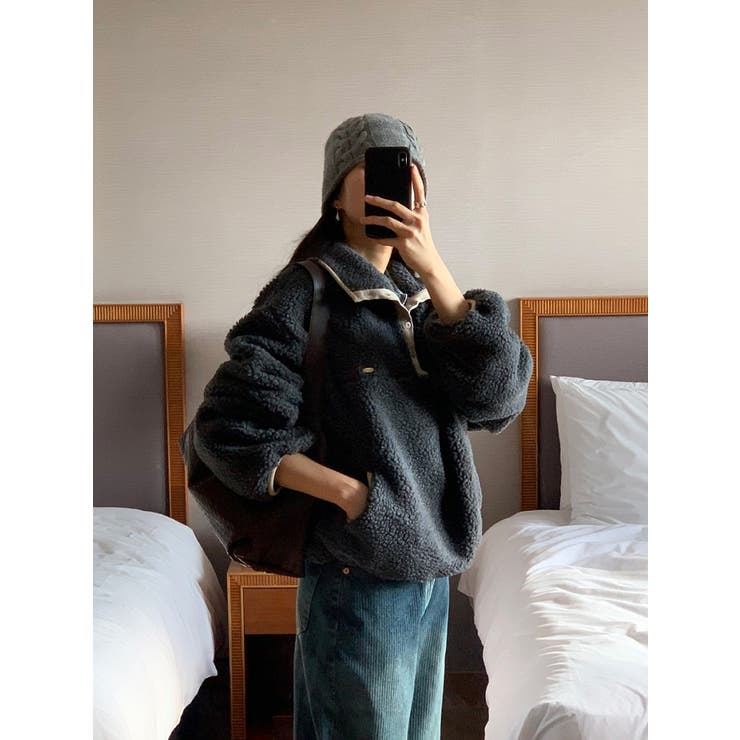 スワンネック羊羔毛ジャケット | Ulysses | 詳細画像10 