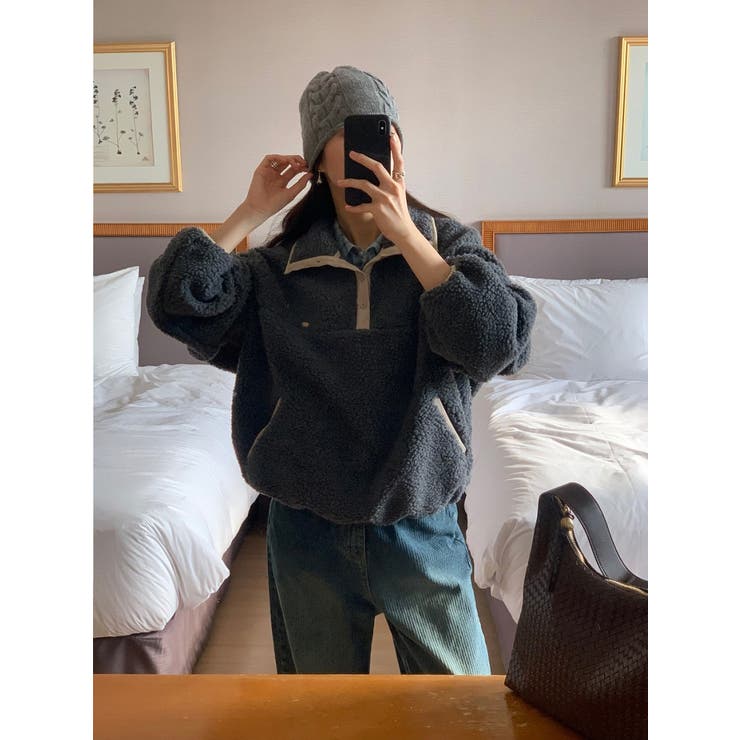 スワンネック羊羔毛ジャケット | Ulysses | 詳細画像11 