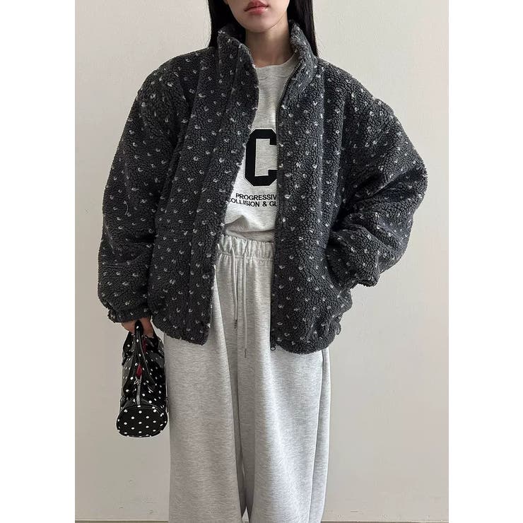 グレー | ショート羊羔毛ジャケット | Ulysses