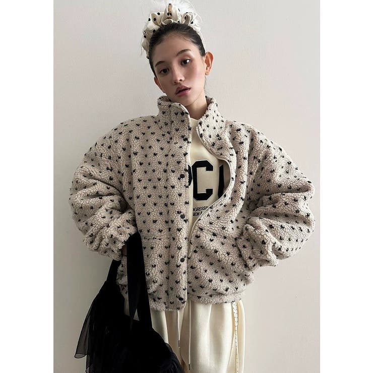 ベージュ | ショート羊羔毛ジャケット | Ulysses