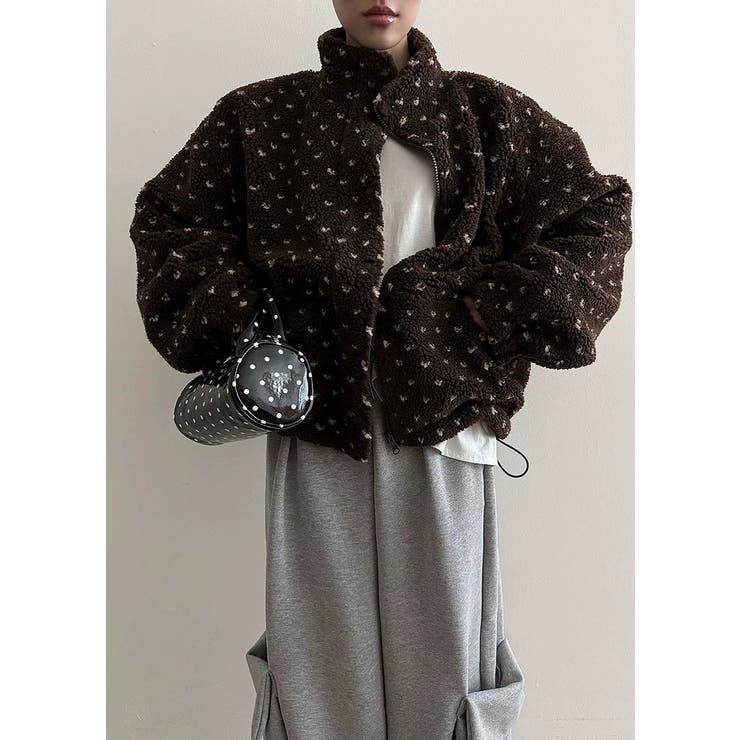 ブラウン | ショート羊羔毛ジャケット | Ulysses