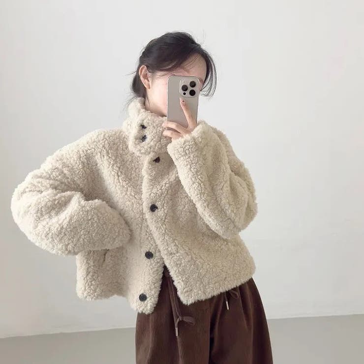 スタンドカラーショート羊羔毛ジャケット | Ulysses | 詳細画像2 