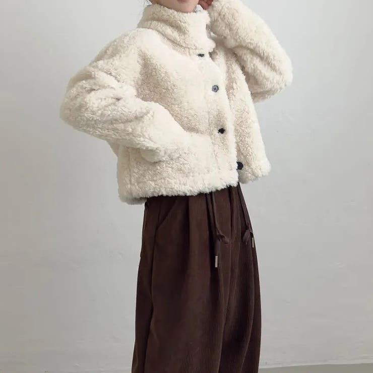 スタンドカラーショート羊羔毛ジャケット | Ulysses | 詳細画像4 