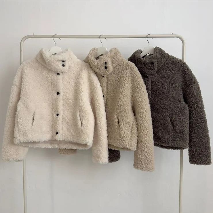 スタンドカラーショート羊羔毛ジャケット | Ulysses | 詳細画像10 