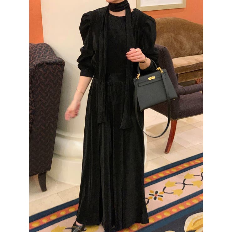 ブラック | コーデュロイトップスワイドパンツセットアップ | Ulysses