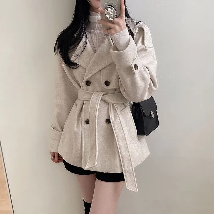 リボンダブルブレストメルトンジャケット | Ulysses | 詳細画像1 