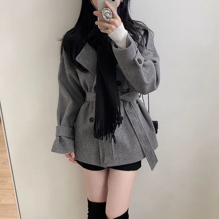 リボンダブルブレストメルトンジャケット | Ulysses | 詳細画像10 