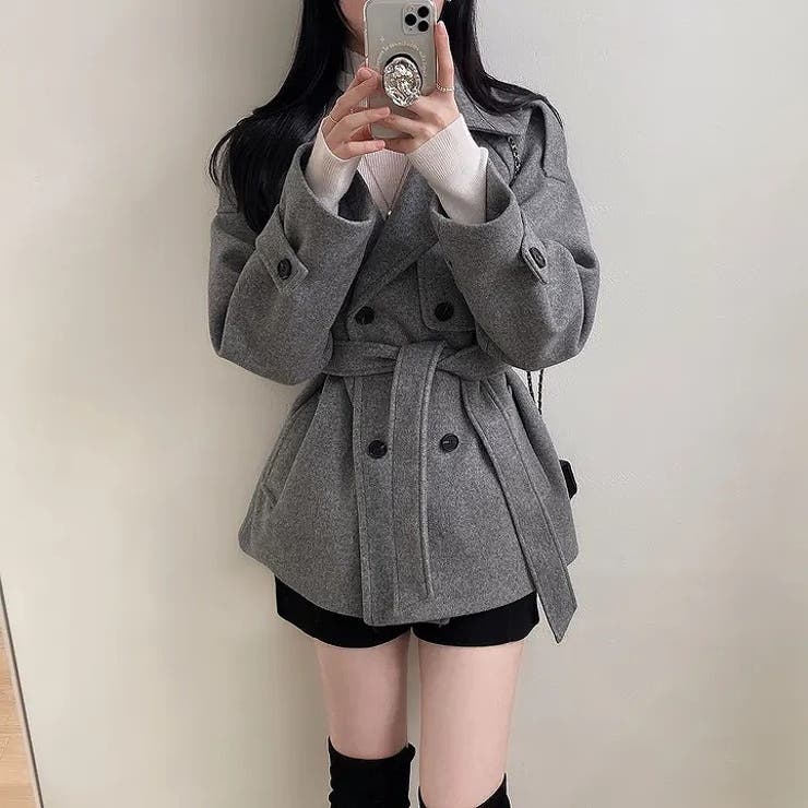 リボンダブルブレストメルトンジャケット | Ulysses | 詳細画像12 