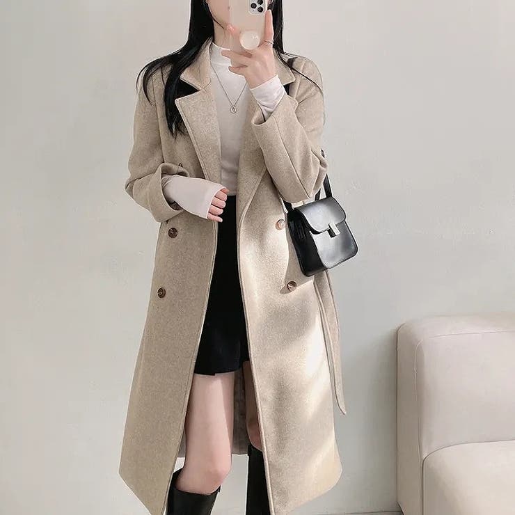 リボンダブルブレストロングメルトンジャケット | Ulysses | 詳細画像1 