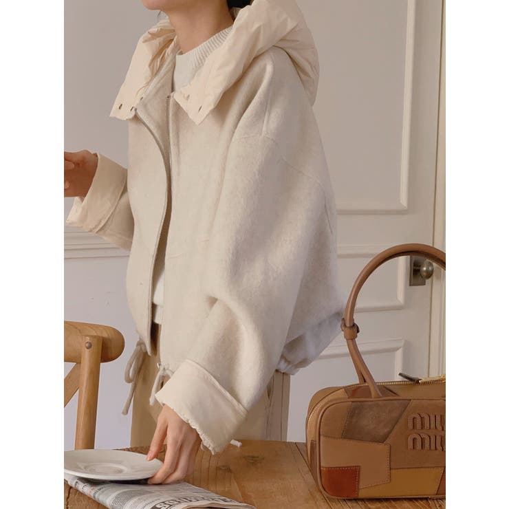 フード付きショートメルトンジャケット | Ulysses | 詳細画像1 