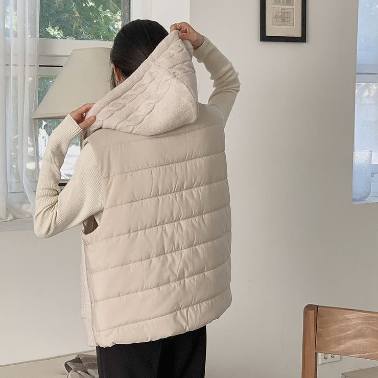 フード付きニット切り替えベスト | Ulysses | 詳細画像3 