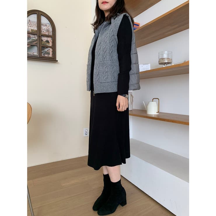 フード付きニット切り替えベスト | Ulysses | 詳細画像6 