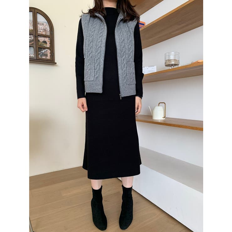 フード付きニット切り替えベスト | Ulysses | 詳細画像7 