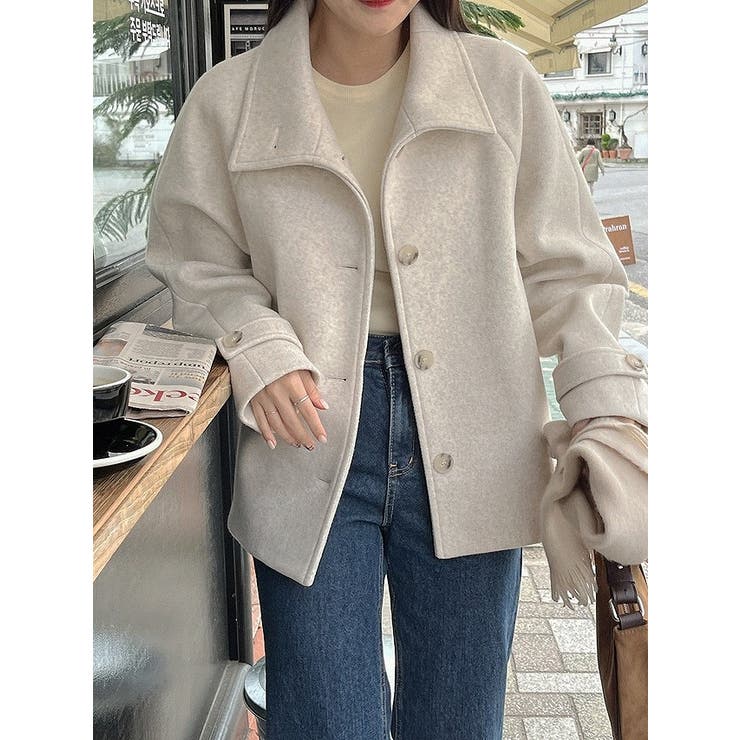 ベージュ | 襟付きシングルブレストジャケット | Ulysses