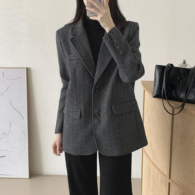 襟付きシングルブレストメルトンジャケット | Ulysses | 詳細画像8 