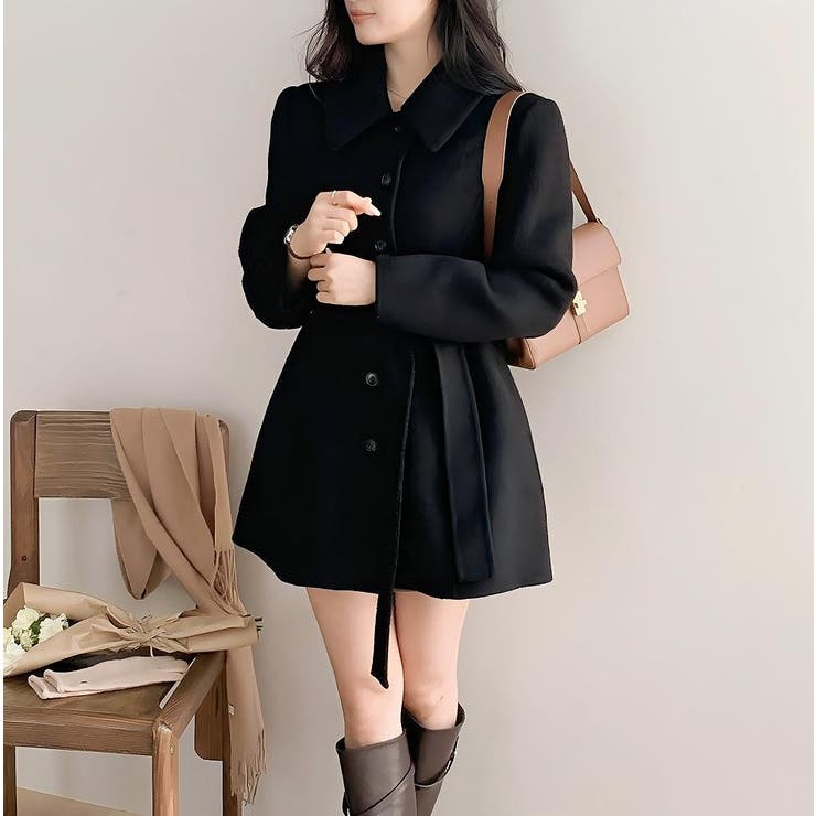 リボン襟付きシングルブレストメルトンジャケット | Ulysses | 詳細画像7 