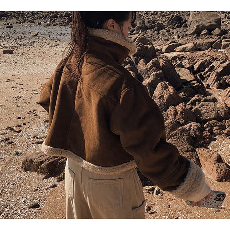 鹿の毛皮の綿毛ボアショートジャケット | Ulysses | 詳細画像1 