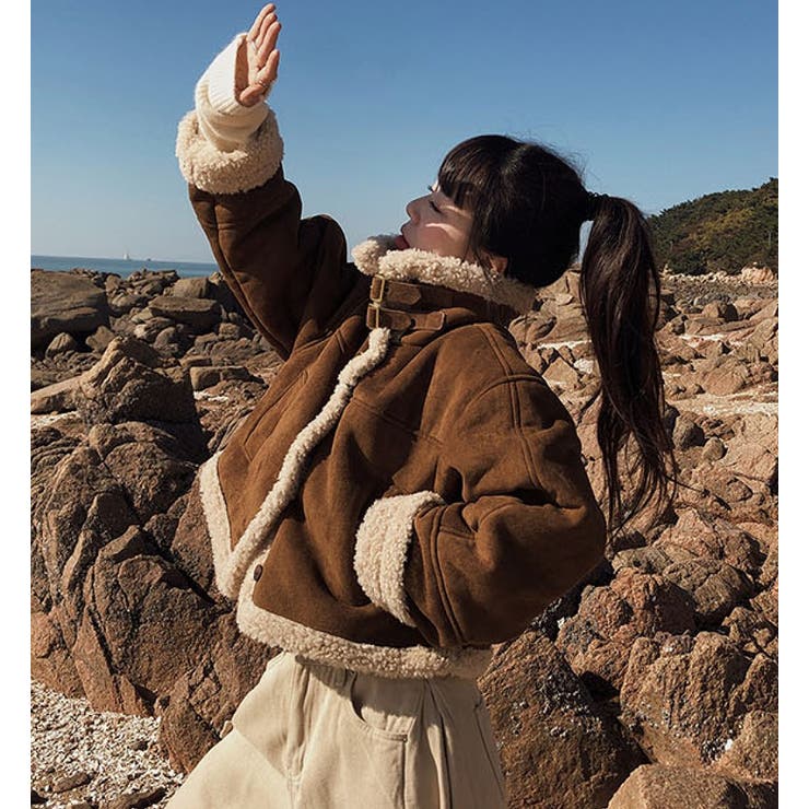 鹿の毛皮の綿毛ボアショートジャケット | Ulysses | 詳細画像2 