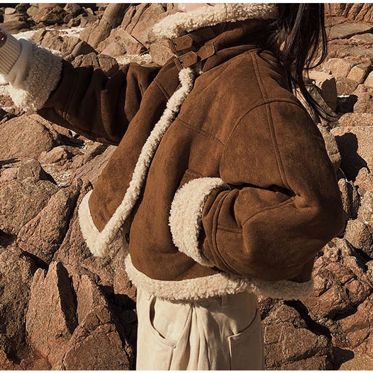 鹿の毛皮の綿毛ボアショートジャケット | Ulysses | 詳細画像4 