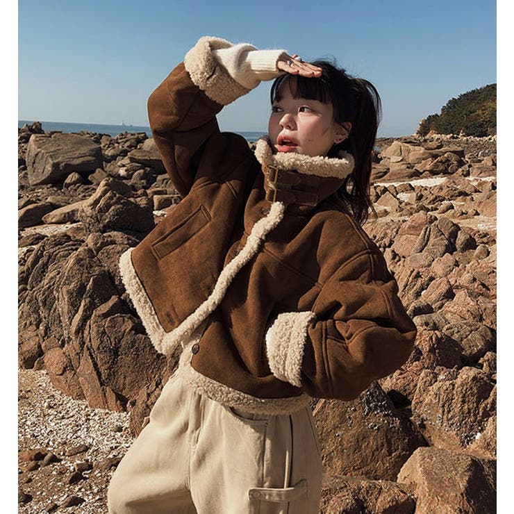 鹿の毛皮の綿毛ボアショートジャケット | Ulysses | 詳細画像7 