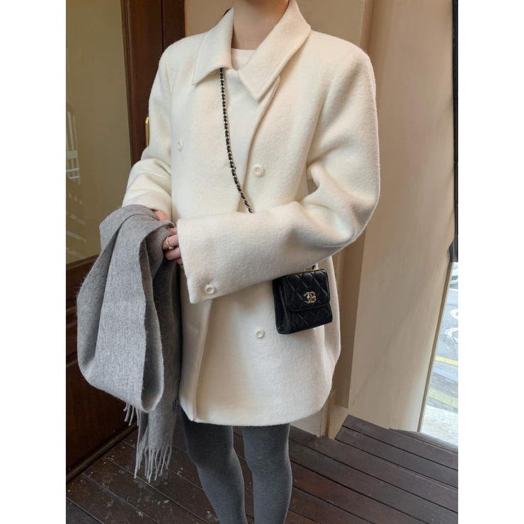 襟付きダブルブレストメルトンジャケット | Ulysses | 詳細画像1 