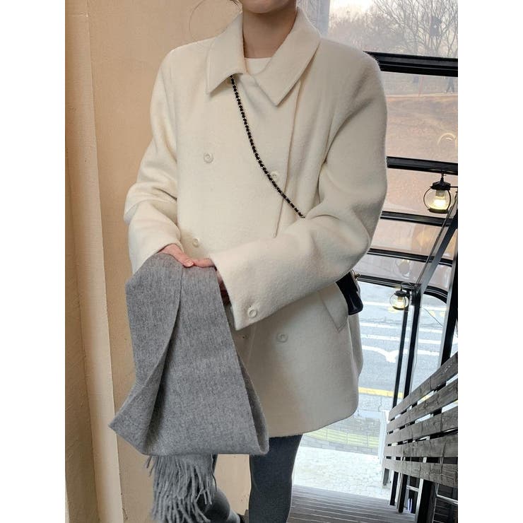 襟付きダブルブレストメルトンジャケット | Ulysses | 詳細画像8 