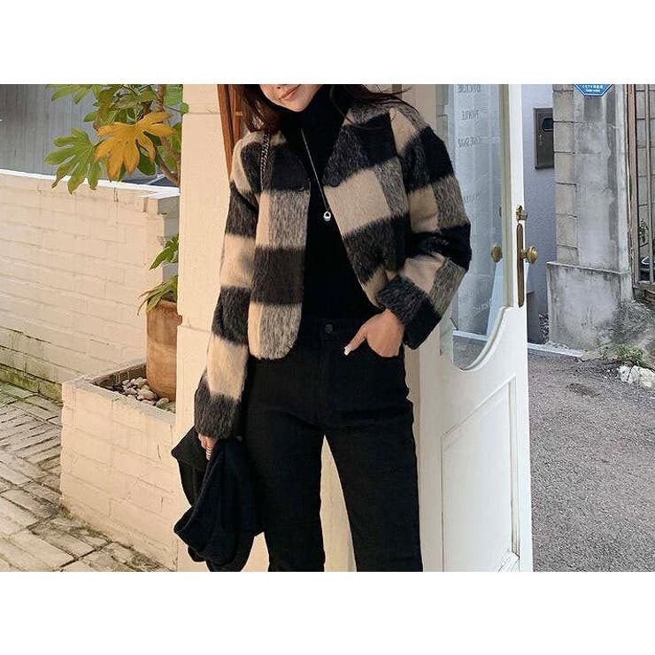 ショートメルトンチェック柄ジャケット | Ulysses | 詳細画像5 