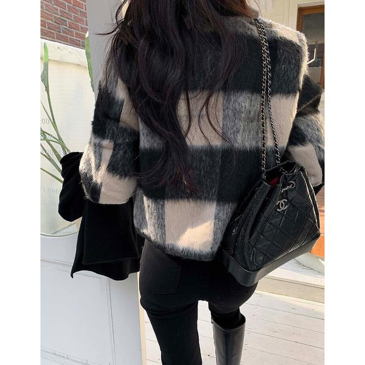 ショートメルトンチェック柄ジャケット | Ulysses | 詳細画像6 