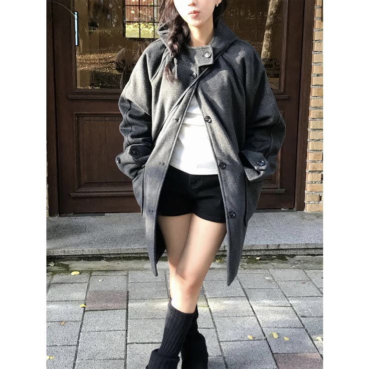 フード付きシングルブレストメルトンジャケット | Ulysses | 詳細画像1 