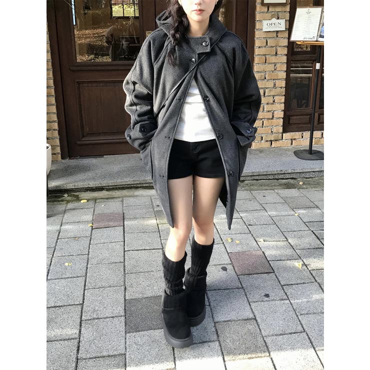 フード付きシングルブレストメルトンジャケット | Ulysses | 詳細画像2 