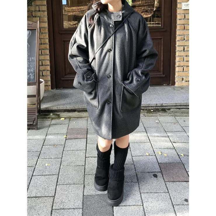 フード付きシングルブレストメルトンジャケット | Ulysses | 詳細画像4 