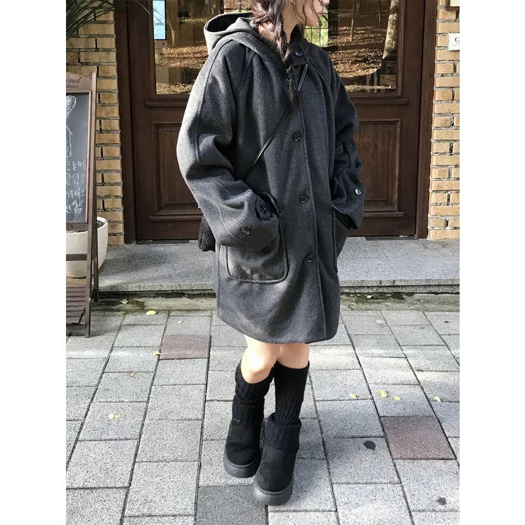 フード付きシングルブレストメルトンジャケット | Ulysses | 詳細画像5 