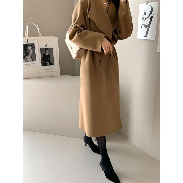 リボン襟付きロングメルトンジャケット | Ulysses | 詳細画像1 