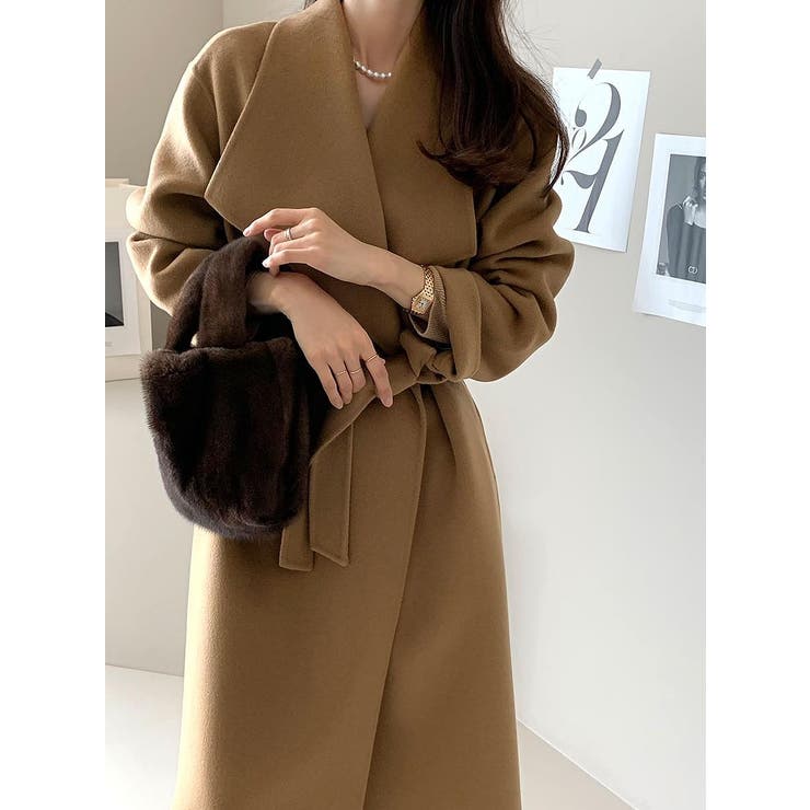 リボン襟付きロングメルトンジャケット | Ulysses | 詳細画像3 