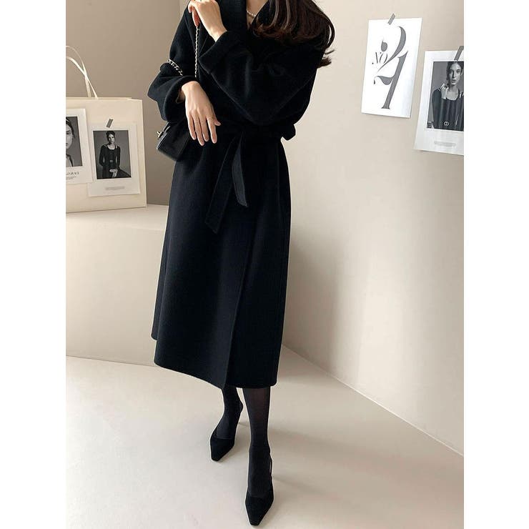 リボン襟付きロングメルトンジャケット | Ulysses | 詳細画像5 