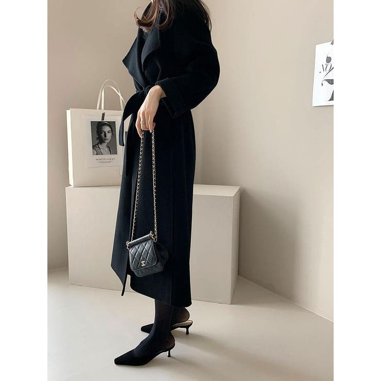 リボン襟付きロングメルトンジャケット | Ulysses | 詳細画像7 