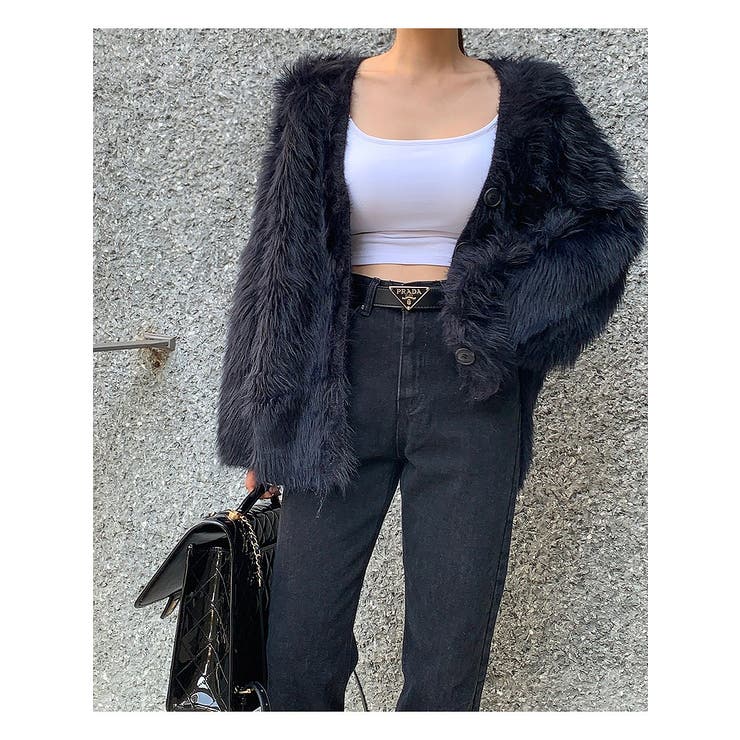 ブラック | シャギーニットジャケット | Ulysses