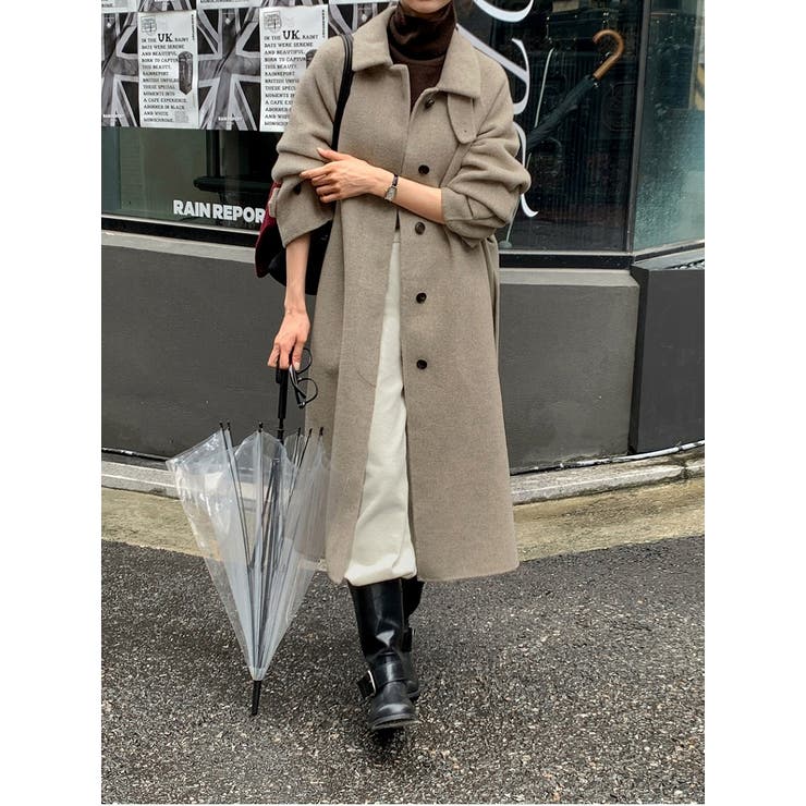 リボンロングスタンドカラーメルトンジャケット | Ulysses | 詳細画像3 