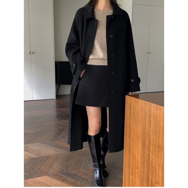 リボンロングスタンドカラーメルトンジャケット | Ulysses | 詳細画像10 