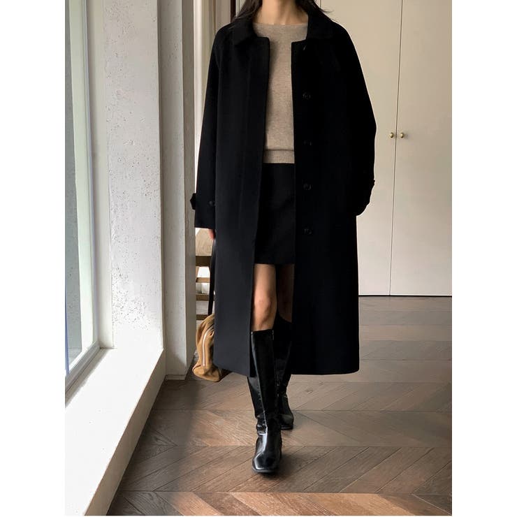 リボンロングスタンドカラーメルトンジャケット | Ulysses | 詳細画像12 