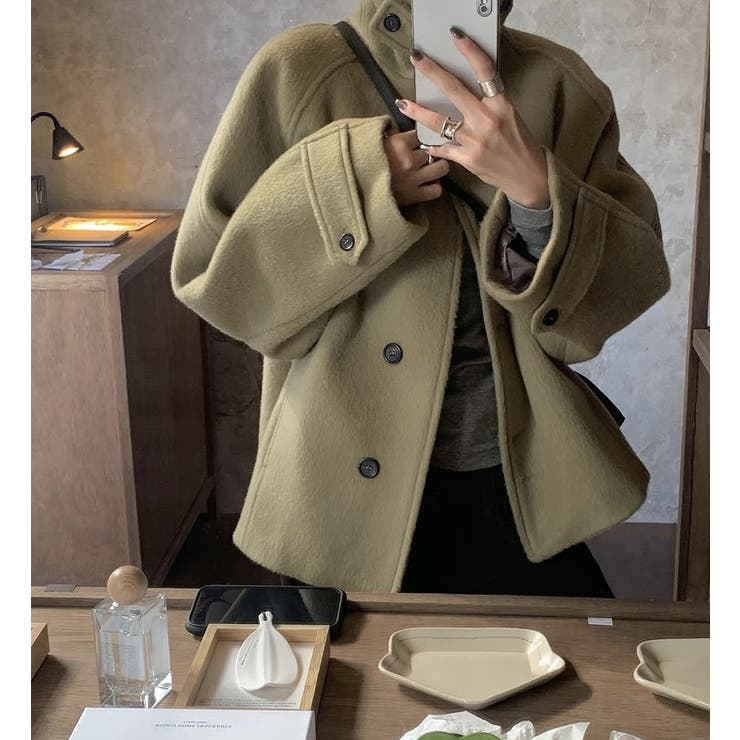 カーキ | スタンドカラーメルトンジャケット | Ulysses