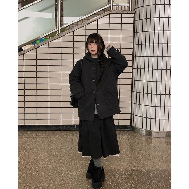 フード付きシングルブレストメルトンジャケット | Ulysses | 詳細画像1 