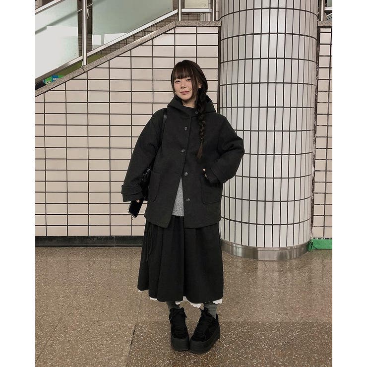 フード付きシングルブレストメルトンジャケット | Ulysses | 詳細画像3 