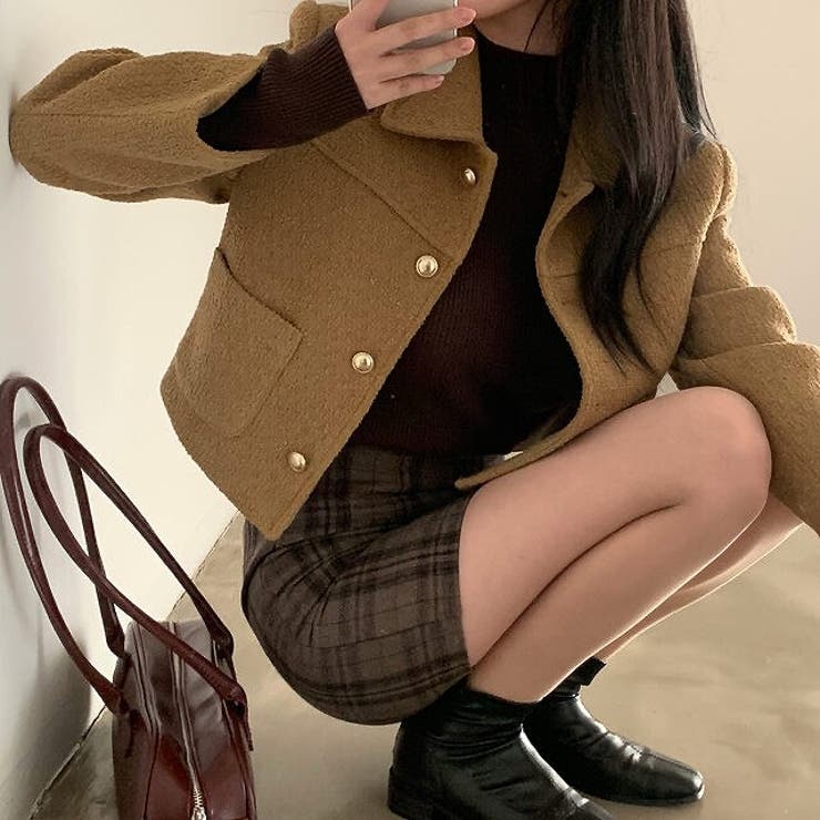 ショート襟付きシングルブレストメルトンジャケット | Ulysses | 詳細画像1 